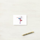 Ritmische gymnastiek in aquarel post-it® notes (Op bureau)