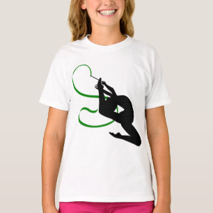 Ritmische Gymnastiek Lintdanseres Silhouet T-shirt