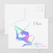 Ritmische gymnastiek met lint briefkaart (Voorkant / Achterkant)