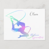 Ritmische gymnastiek met lint briefkaart (Voorkant)