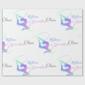 Ritmische gymnastiek met lint cadeaupapier (Vlak)