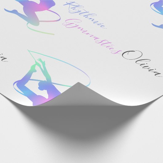 Ritmische gymnastiek met lint cadeaupapier (Hoek)