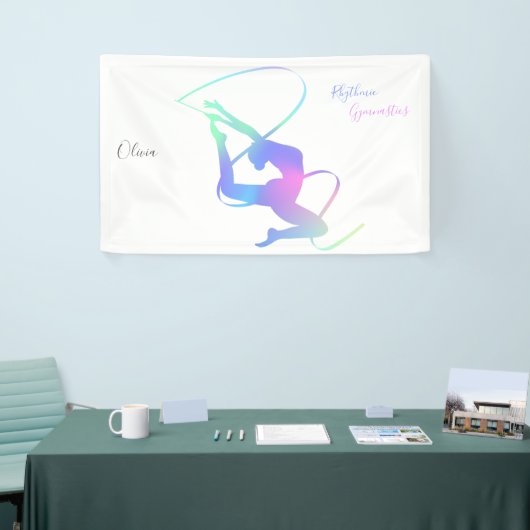 Ritmische gymnastiek met lint spandoek (Beurs)