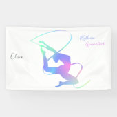 Ritmische gymnastiek met lint spandoek (Horizontaal)