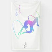 Ritmische gymnastiek met lint spandoek (Verticaal)