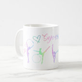 Ritmische Gymnastiek Regenboog Glitter Twee-Tons C Koffiemok (Voorkant links)