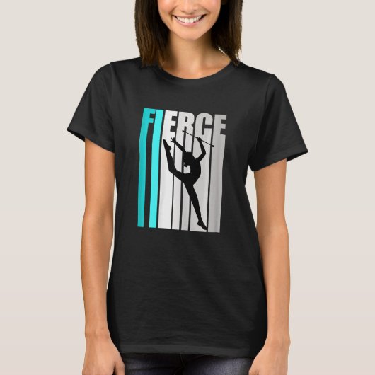Ritmische Gymnastiek Turquoise Fierce Teamgenoot T-shirt (Voorkant)