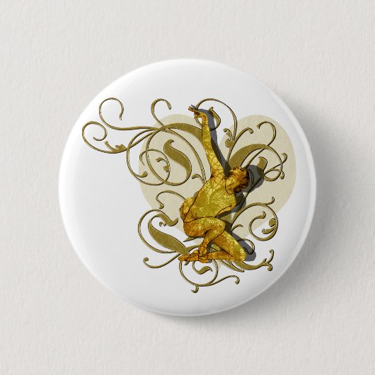 ritmische gymnatica ronde button 5,7 cm (Voorkant)