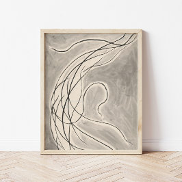 Ritmische lijnen | Abraham Walkowitz Poster