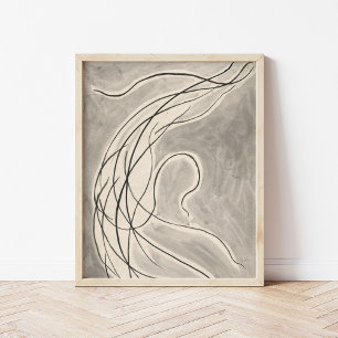 Ritmische lijnen   Abraham Walkowitz Poster