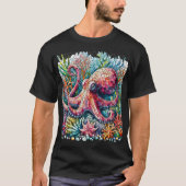 Ritmische Octopus Jamming op Drums T-shirt (Voorkant)
