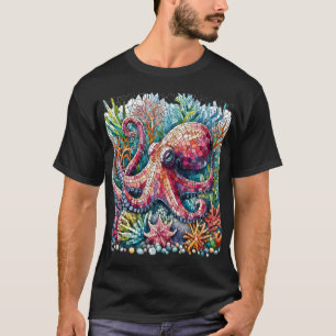 Ritmische Octopus Jamming op Drums T-shirt