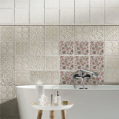 Ritmische samenstelling van fantasievolle bladeren tegeltje