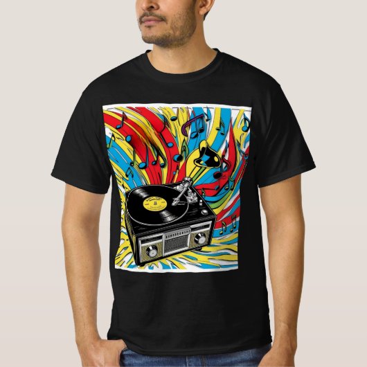 Ritmo Retro – Tocadiscos de los 80 T-shirt (Voorkant)