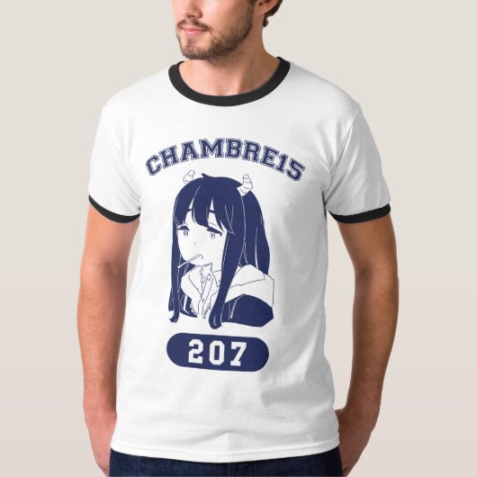 Rito college design ringer t-shirt (Voorkant)