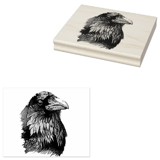 Ritratto di corvo rubberstempel (Gestempeld)