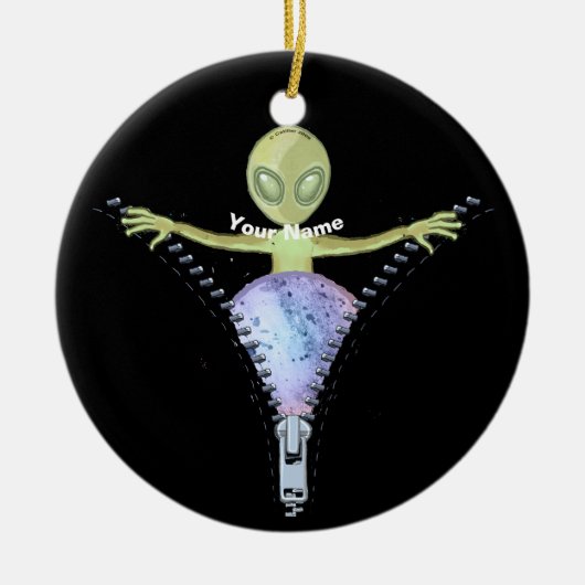 rits-alien keramisch ornament (Voorkant)