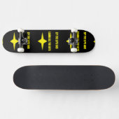 Rits de lippen zwart geel ontwerp persoonlijk skateboard (Horizontaal)