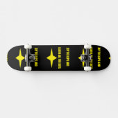 Rits de lippen zwart geel ontwerp persoonlijk skateboard (Horizontaal)
