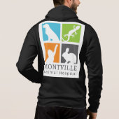 Rits dicht - volwassen heren hoodie (Achterkant)