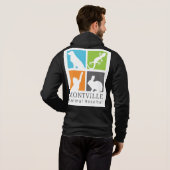 Rits dicht - volwassen heren hoodie (Achterkant volledig)