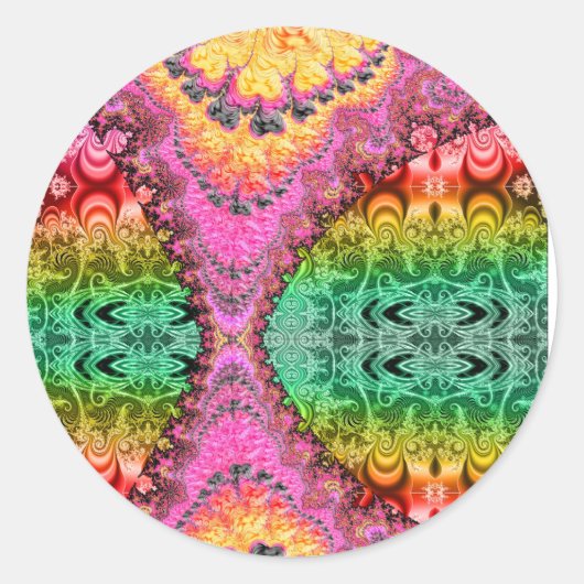 Rits Fractal Psychedelic Art Sticker 32325 (Voorkant)