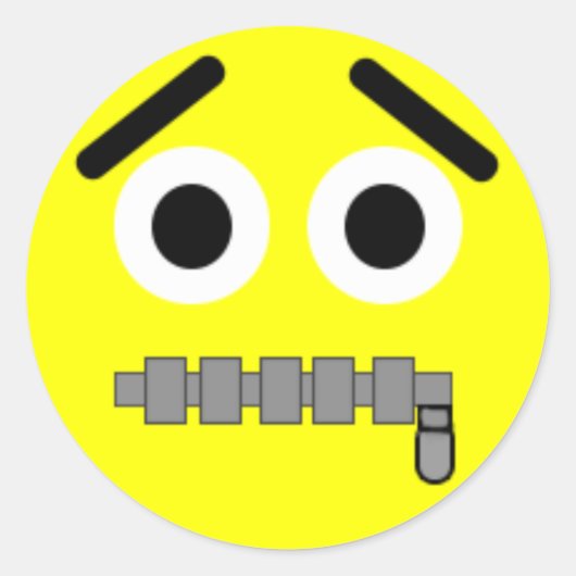 Rits gezicht Sticker (Voorkant)