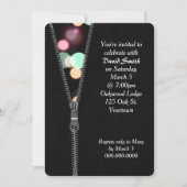 Rits met verjaardagsfeestverlichting Uitnodiging (Voorkant)