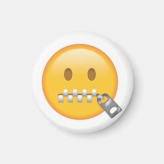 Rits-Mond Gezicht - Emoji Magneet (Voorkant)