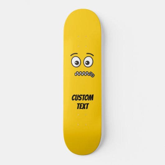 Rits-Mond Gezicht Persoonlijk Skateboard (Voorkant)