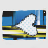Rits omlijnd hart golfhanddoek (Horizontaal)