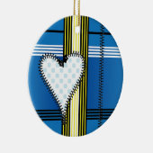 Rits omlijnd hart keramisch ornament (Rechts)