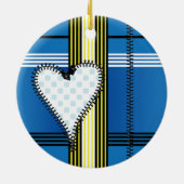 Rits omlijnd hart keramisch ornament (Achterkant)