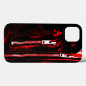 Rits Rode print Monogram iPhone hoesje (Achterkant (horizontaal))