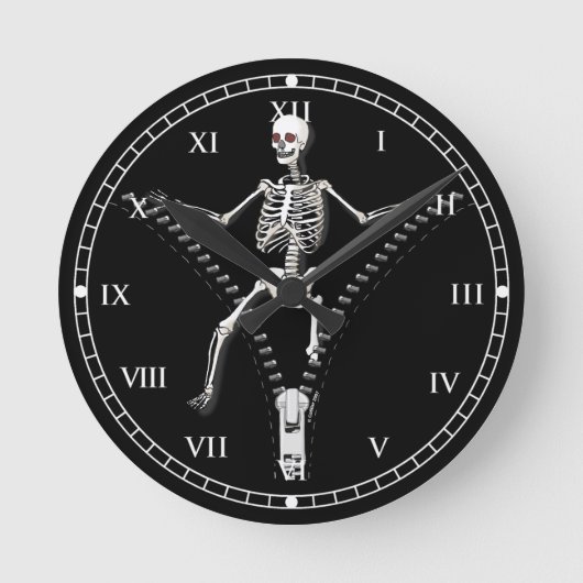 Rits Skelet Ronde Klok (Voorkant)