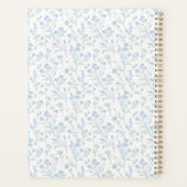 Ritselende Bloemen Stofblauw - Neutraal Planner (Achterkant)