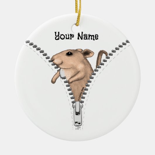 Ritsmuis keramisch ornament (Voorkant)