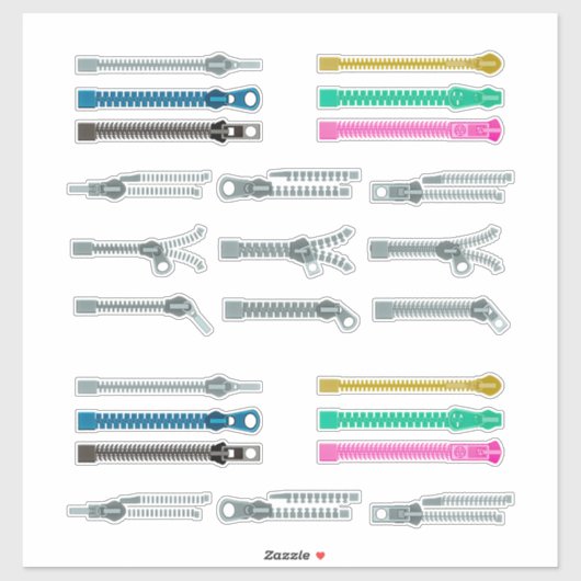 Ritssluiting Sticker (Vel)