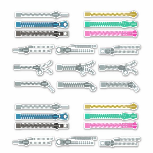 Ritssluiting Sticker (Voorkant)