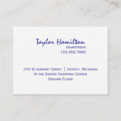 Ritssluiting Visitekaartje (Achterkant)