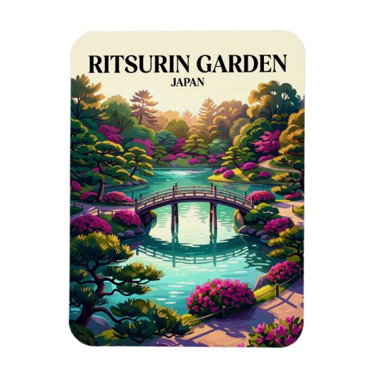 Ritsurin-tuin Japan Magneet (Verticaal)
