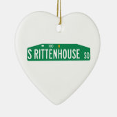 Rittenhouse Square, Philadelphia, PA Street Sign Keramisch Ornament (Rechts)