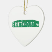 Rittenhouse Square, Philadelphia, PA Street Sign Keramisch Ornament (Links)