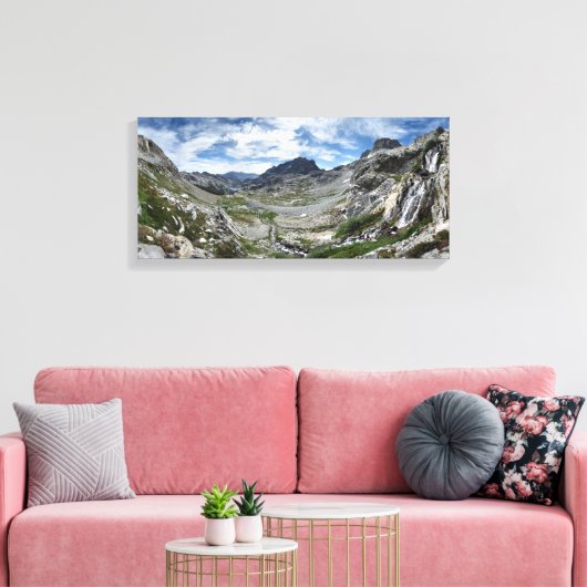 Ritter Pass Waterfall - Ansel Adams Wilderness Canvas Afdruk (Insitu (Woonkamer))