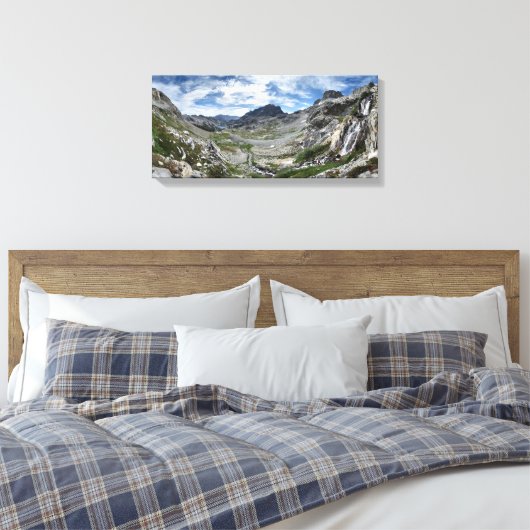 Ritter Pass Waterfall - Ansel Adams Wilderness Canvas Afdruk (Insitu (Slaapkamer))