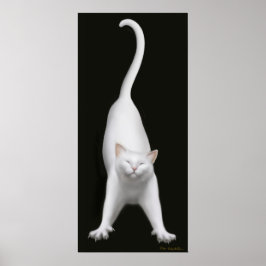 Ritterende White Cat Print