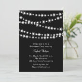 Ritterpartij Black Twinkle Lights Kaart (Staand voorkant)