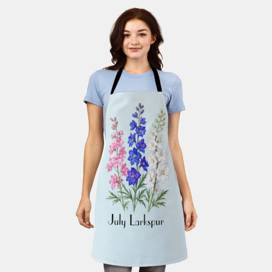 Ritterspoor Bloemen Juli Schort (Gedragen)