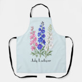 Ritterspoor Bloemen Juli Schort (Voorkant)