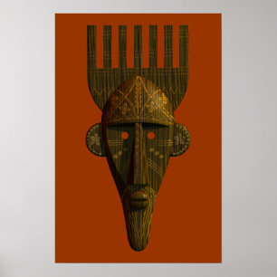 Ritual African Mask Poster